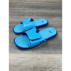 Women's Under Armour, Ignite‎ 7 Slide Sandal 3028027 Teal/Purple Size 9